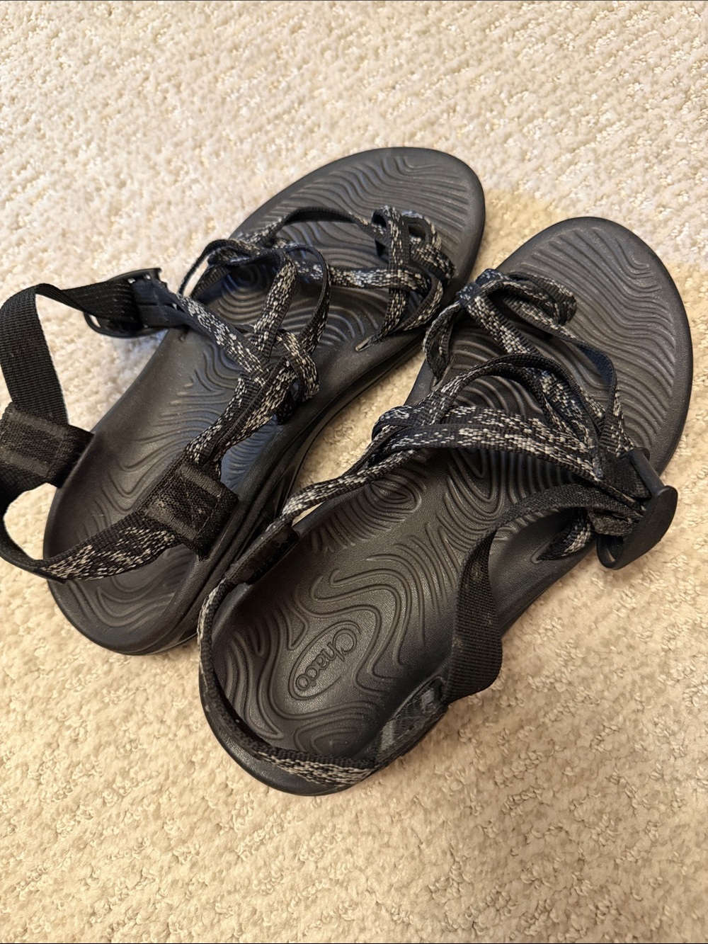 Chaco Women's Black and Gray Sandals
